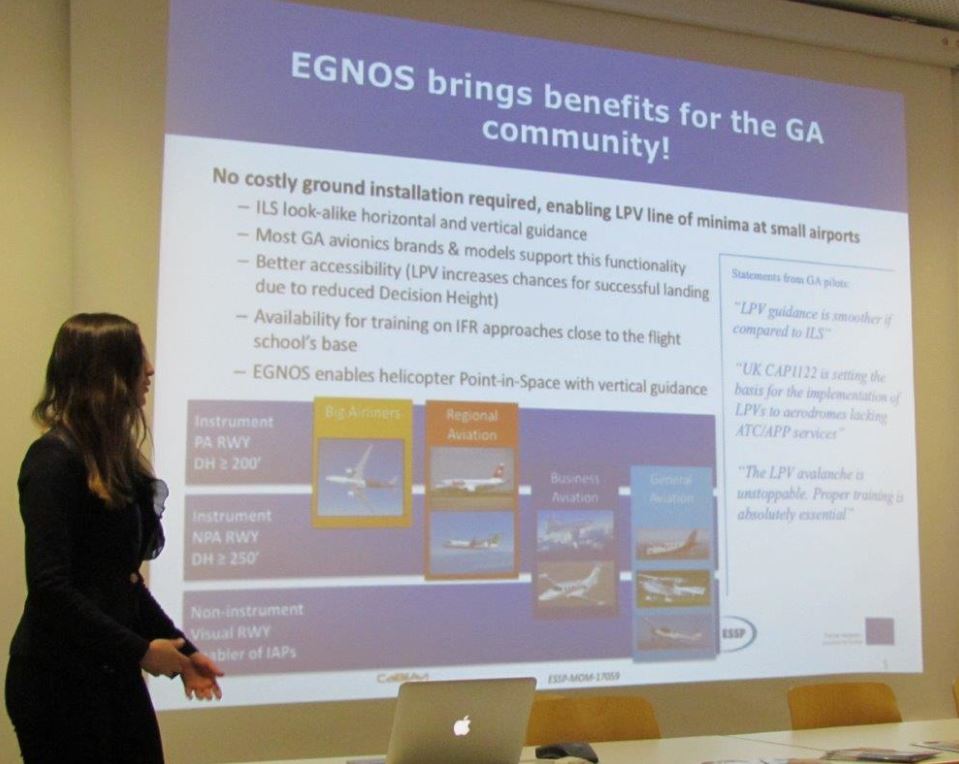 Katerina Strelcova , GSA Market Development Innovation officer, outlines the benefits of EGNOS at AERO 2017.